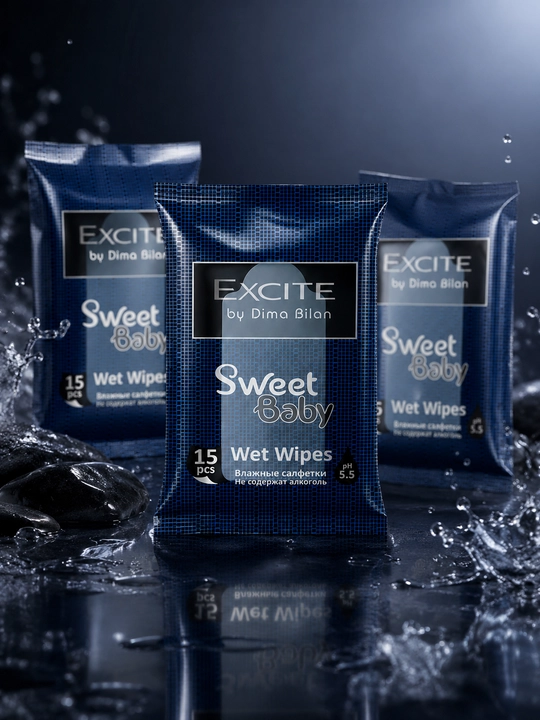 Sweet Baby nam salfetkalari, 15 dona 3/5, namlovchi