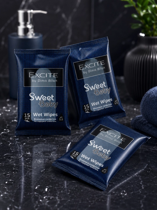Sweet Baby nam salfetkalari, 15 dona 3/5, namlovchi