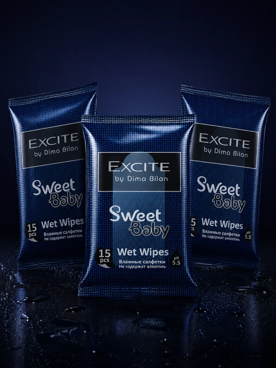 Sweet Baby nam salfetkalari, 15 dona 3/5, namlovchi