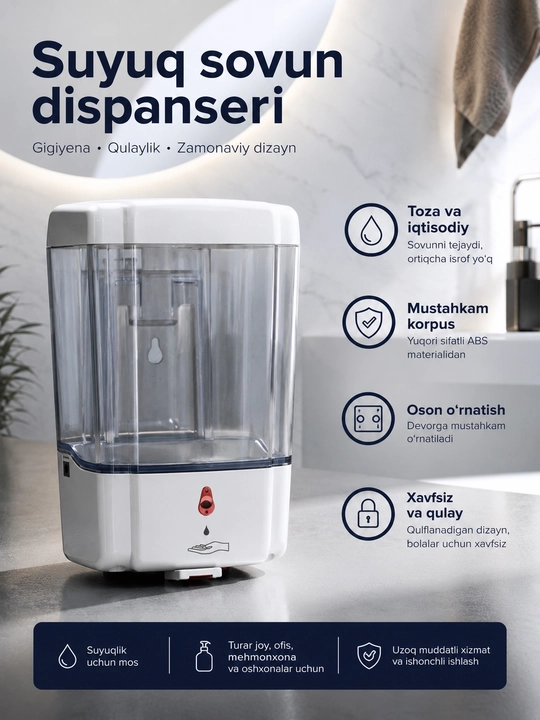 Avtomatik suyuq sovun dispanseri