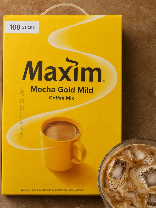 Eriydigan qahva 3 tasi 1 da Maxim Moka Mix Coffee, 12 g * 100 dona
