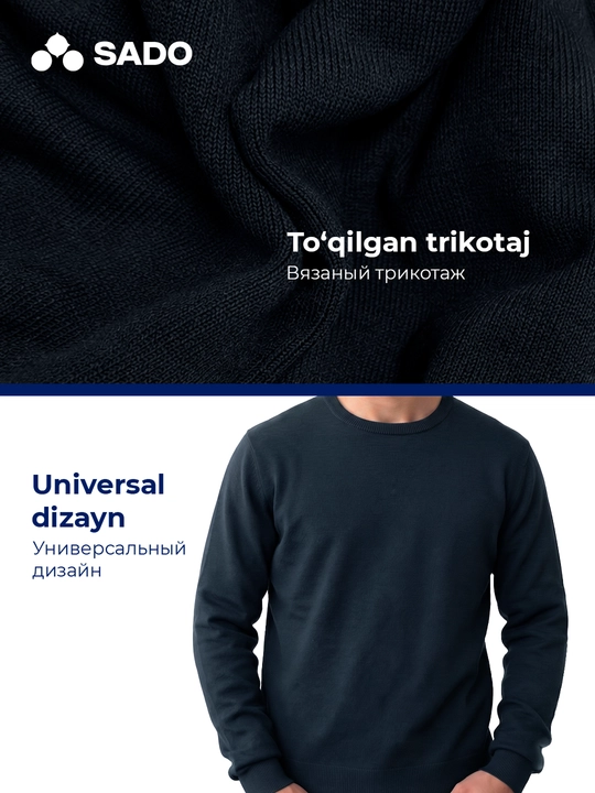Erkaklar uchun klassik jemper SADO, jemperlar erkaklar, jemfer
