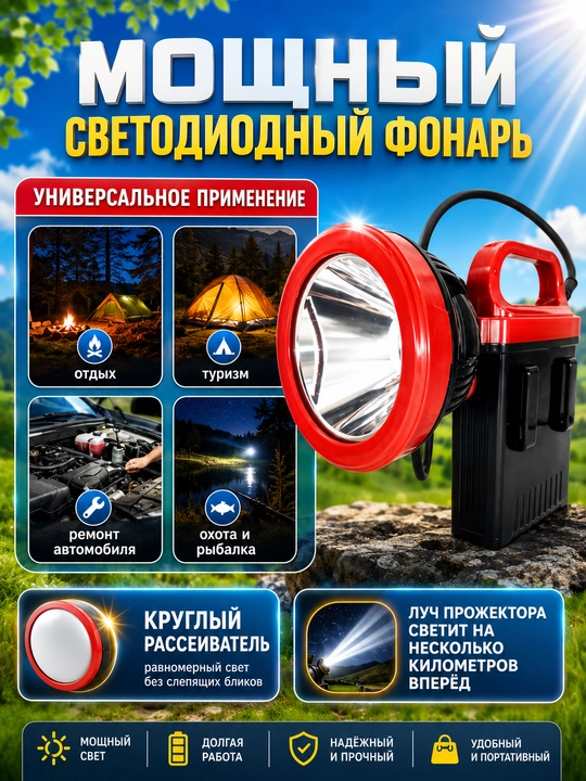 Quyosh batareyali qayta zaryadlanuvchi kemping fonari,suvga chidamli va yorqin