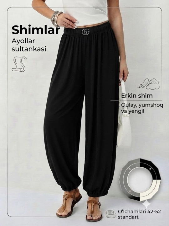 Shimlar ayollar uchun sultanka kuzgi shalvar ayollar,oversize shim, 44-52 oversize
