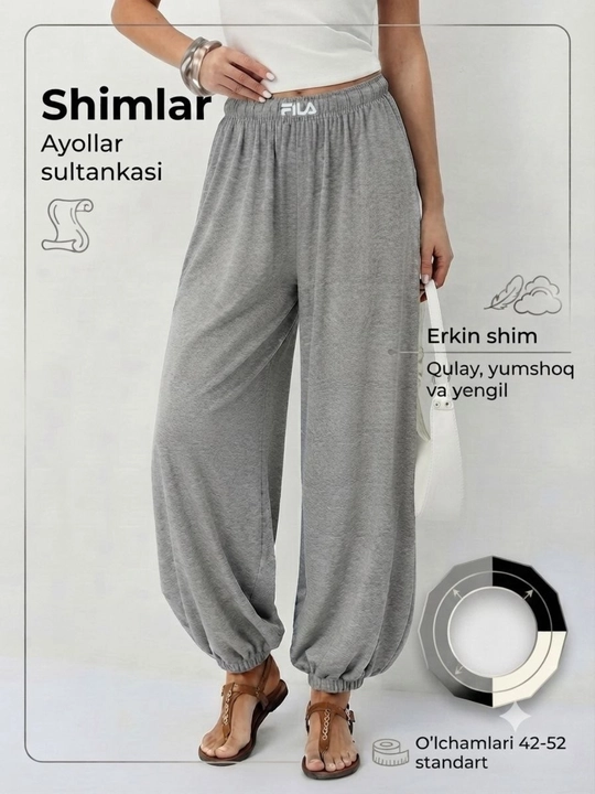 Shimlar ayollar uchun sultanka kuzgi shalvar ayollar,oversize shim, 44-52 oversize