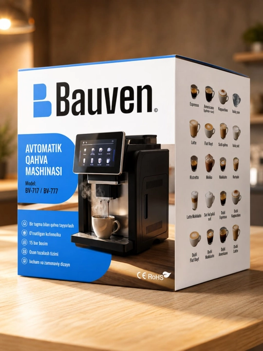 Bauven полностью автоматическая цифровая кофемашина с сенсорным экраном - 