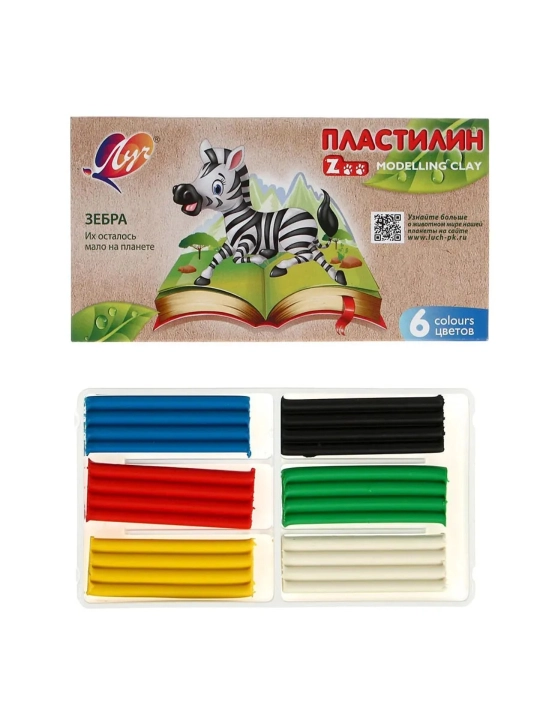 Пластилин "ZOO" 6 цветов - 