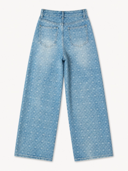 Ayollar uchun keng va to‘g‘ri bichimdagi truba jinsi shimlar, O‘lchamlari: S, M, L, XL