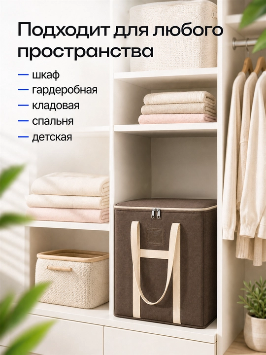 Kiyim va ko‘rpalarni saqlash uchun sumka, 150 l, 50 × 40 × 60 sm
