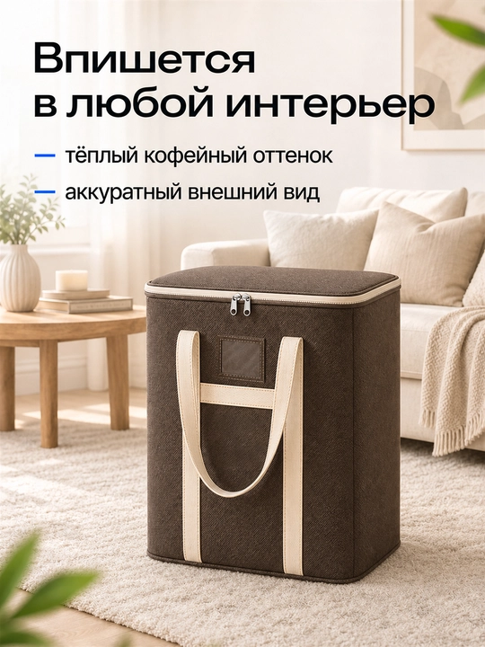Kiyim va ko‘rpalarni saqlash uchun sumka, 150 l, 50 × 40 × 60 sm