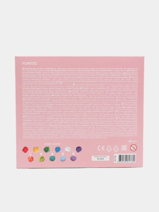 Klassik ErichKrause Pointes plastilini, 12 xil rangli stek bilan, 180 g, 12 dona qutida 61776