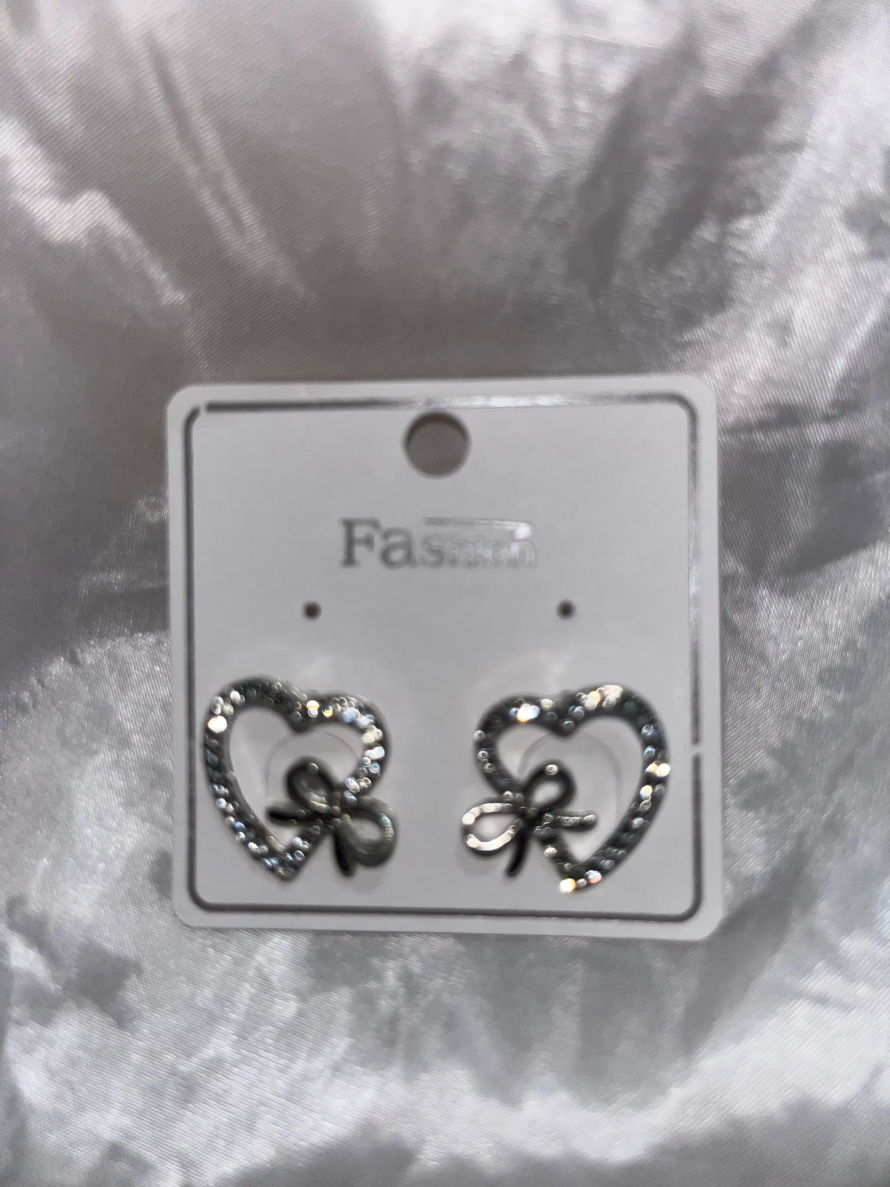 Женские серьги Fashion, в форме сердца с бантом, элегантная бижутерия, подарок девушке