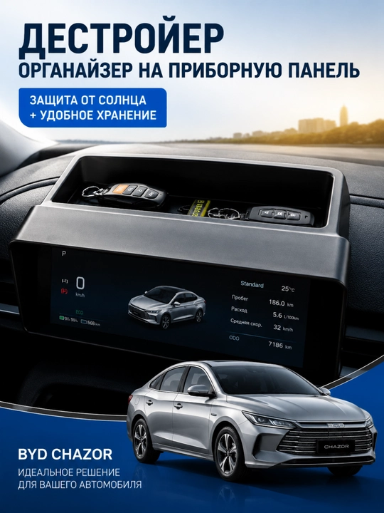 BYD Yuan Plus/Destroyer 05 uchun panel usti quyoshdan himoya qiluvchi organayzer - 