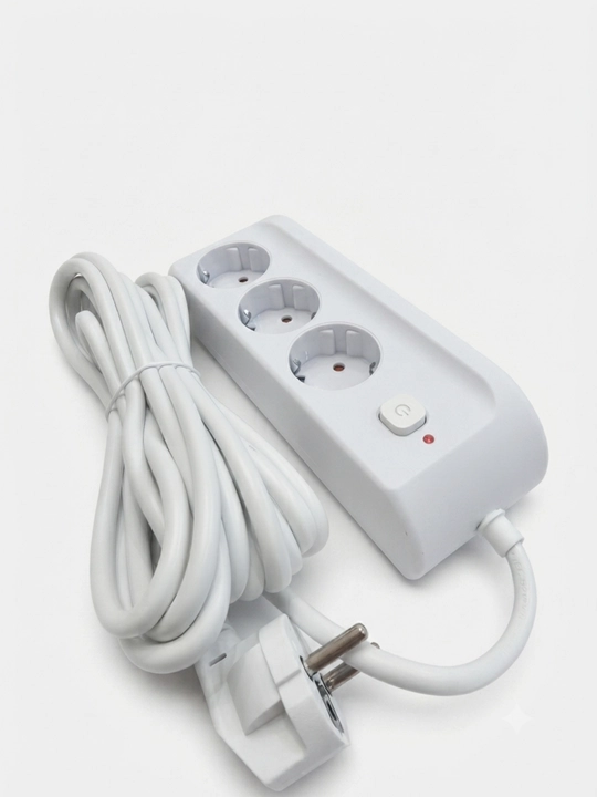 Сетевой фильтр с часами, 3 розетки и 4  USB-A +4 Type-C портов умный удлинитель 5м