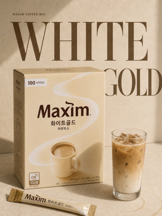 Qahva Maxim White Gold 3 tasi 1 da, 100 dona - 