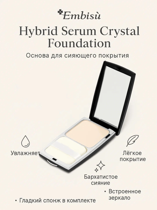 Barcha teri turlari uchun Embisu Hydro Essential Crystal Twin kukuni SPF 40 tonna 21 - 