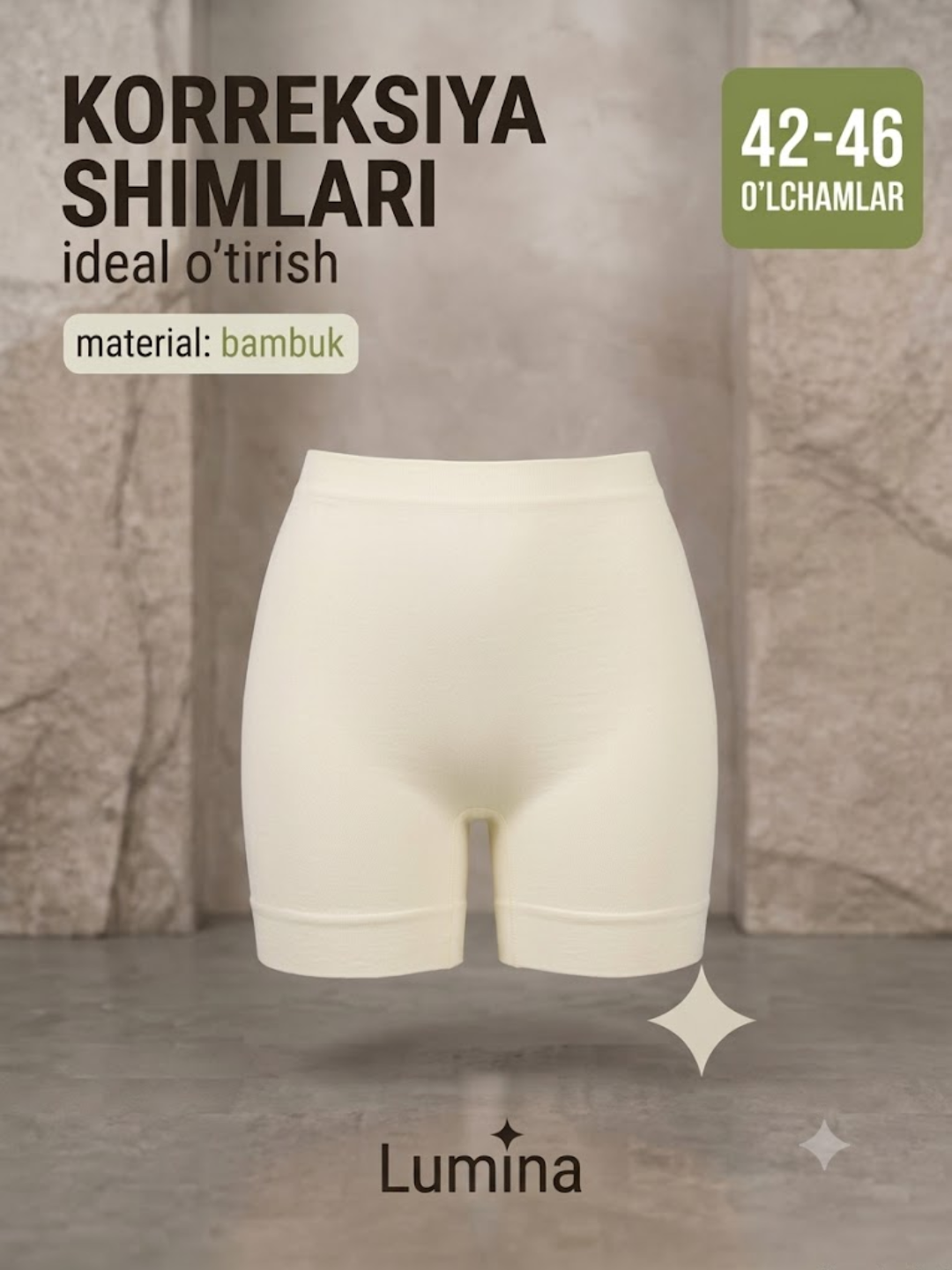 Lumina Bambuk Korreksiyolovchi Ayollar Shortiki - 