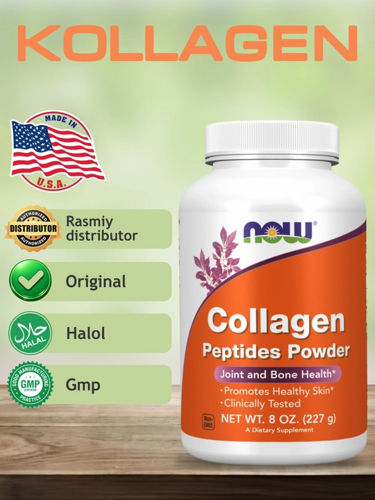 Kollagen NOW Supplements, kukun va kapsulalarda - 