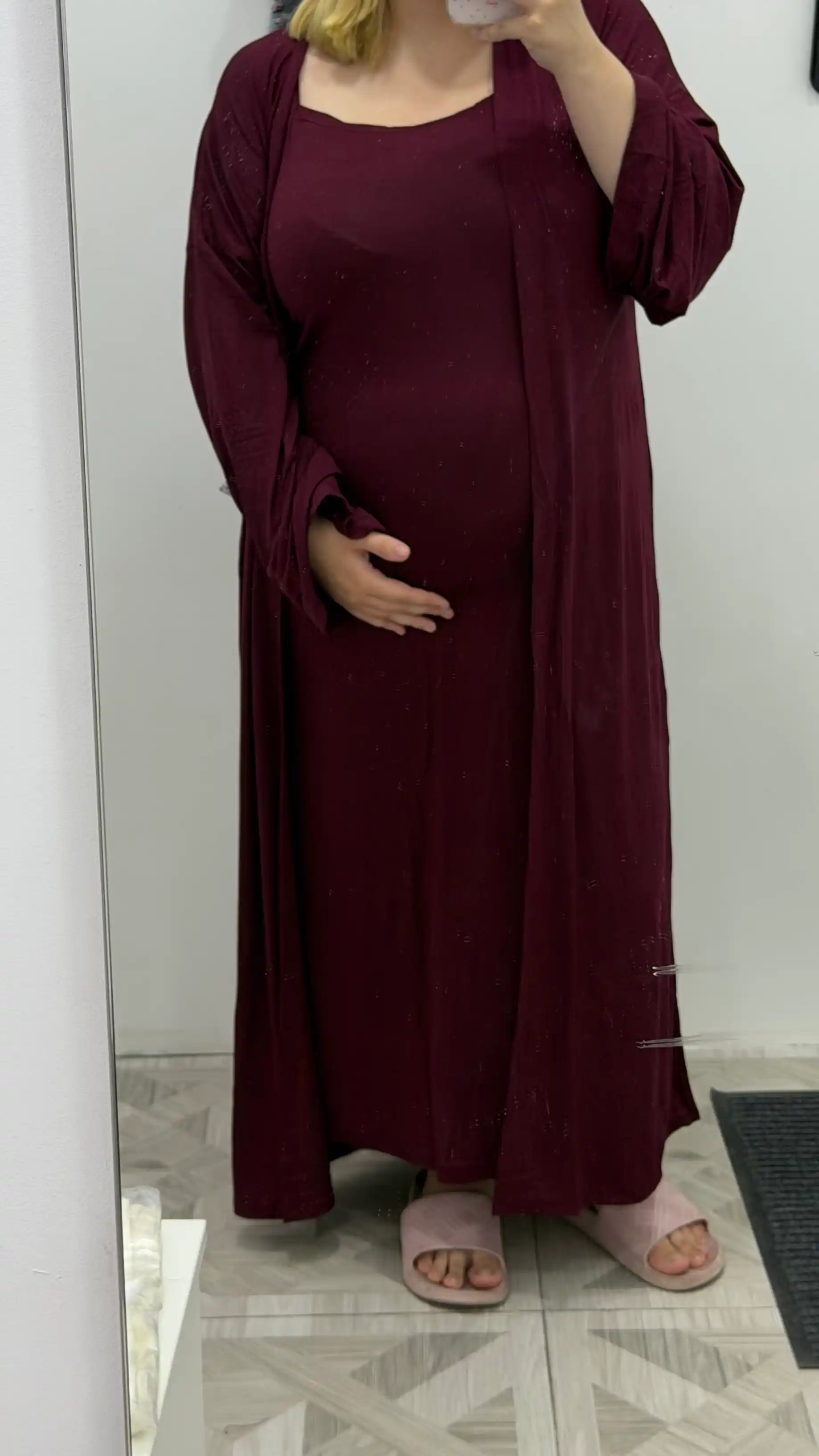 Ayolar uchun ikkilik, abaya va lamkali ko'ylak, abaya, ko'ylak, o'lcham 46-52
