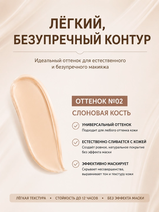 Консилер для лица, стойкий, увлажняющий, маскирующий темные круги и несовершенства