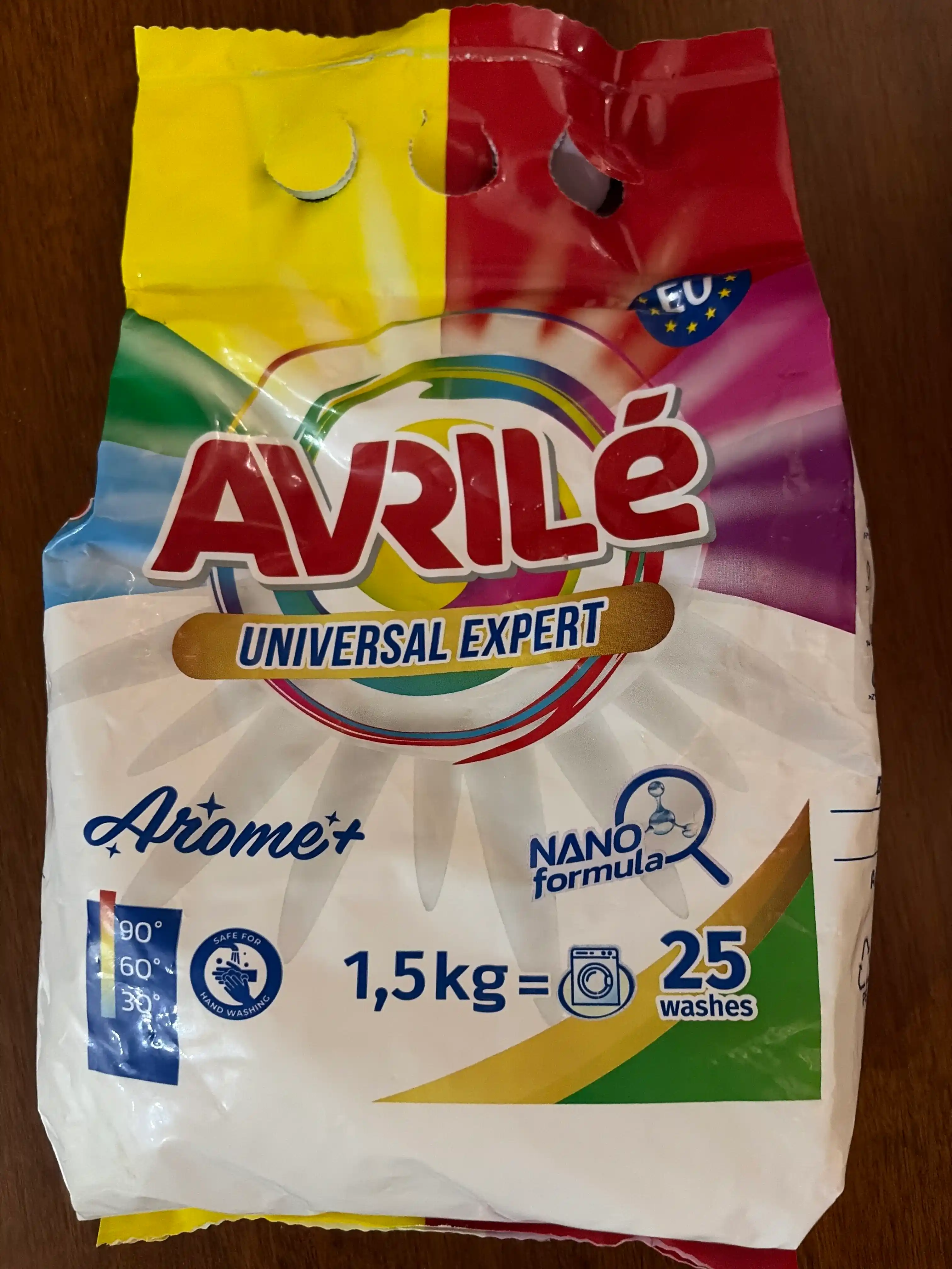 Kir yuvish kukuni Avrile Expert, nano - formula bilan, 1,5 kg