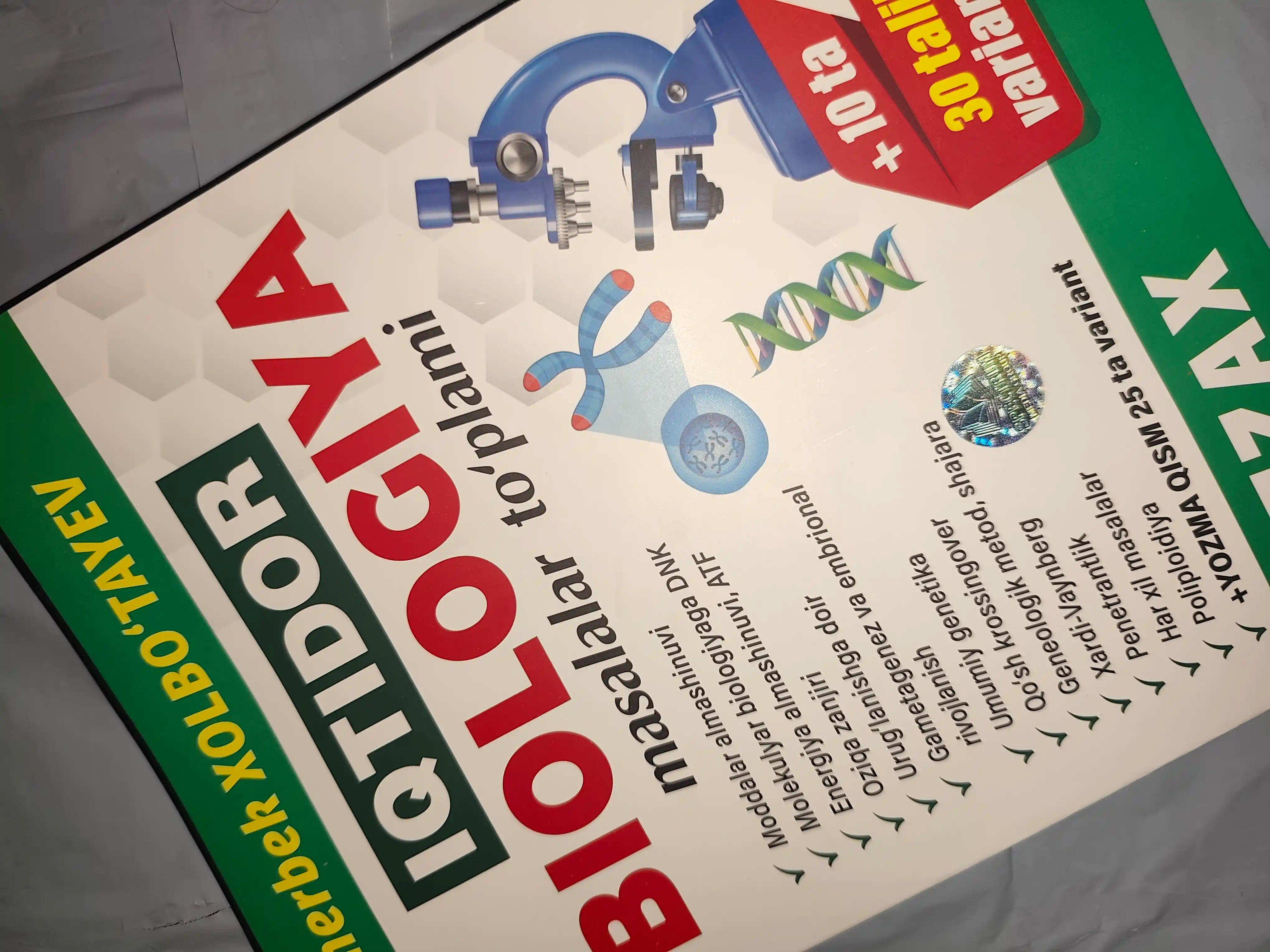 IQTIDOR BIOLOGIYA, masalalar to'plami, Sherbek Xolbo`tayev