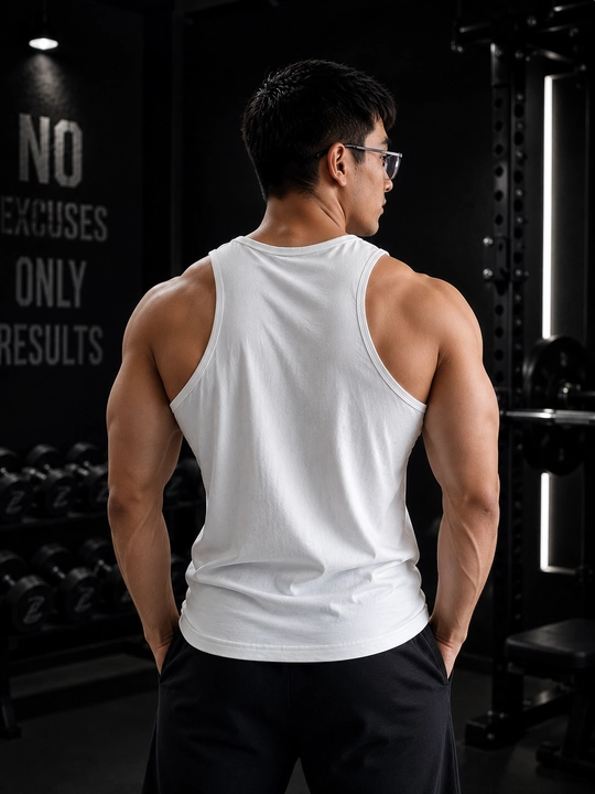 Erkaklar uchun sport maykasi Smilebe, nafas oladigan oq, L–4XL o‘lchamlar