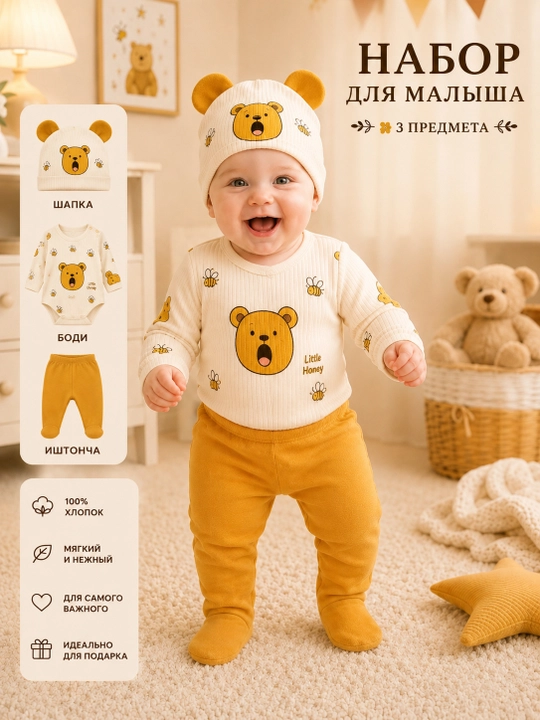 Yangi tug‘ilgan chaqaloq uchun kiyim, 0-6 oylik chaqaloqlar uchun xb kiyim, ishton, bodiy