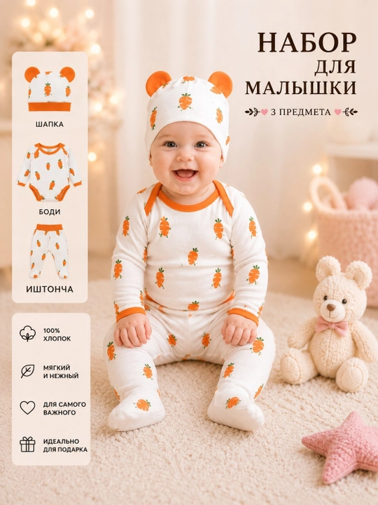 Yangi tug‘ilgan chaqaloq uchun kiyim, 0-6 oylik chaqaloqlar uchun xb kiyim, ishton, bodiy