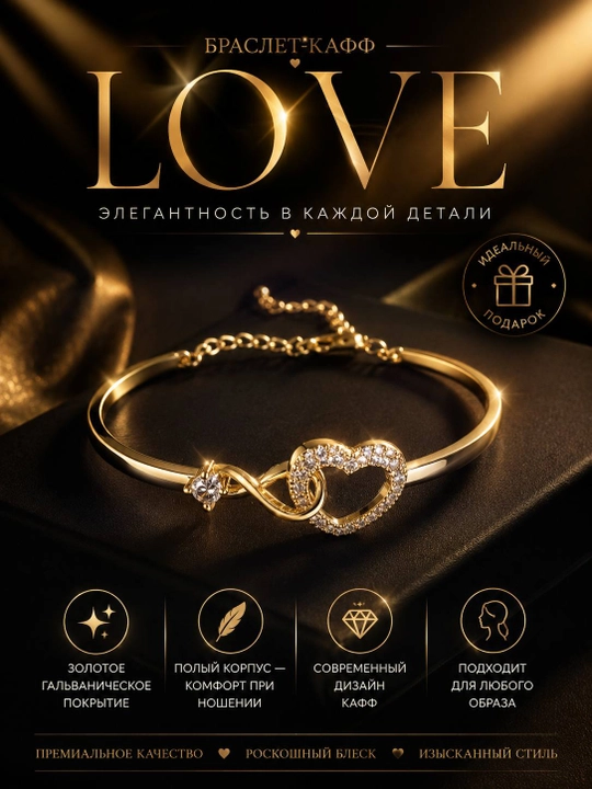 LOVE ayollar bilaguzugi, oltin rangli bilaguzuk, bijuteriya, qizlar uchun zamonaviy sovg'a - 
