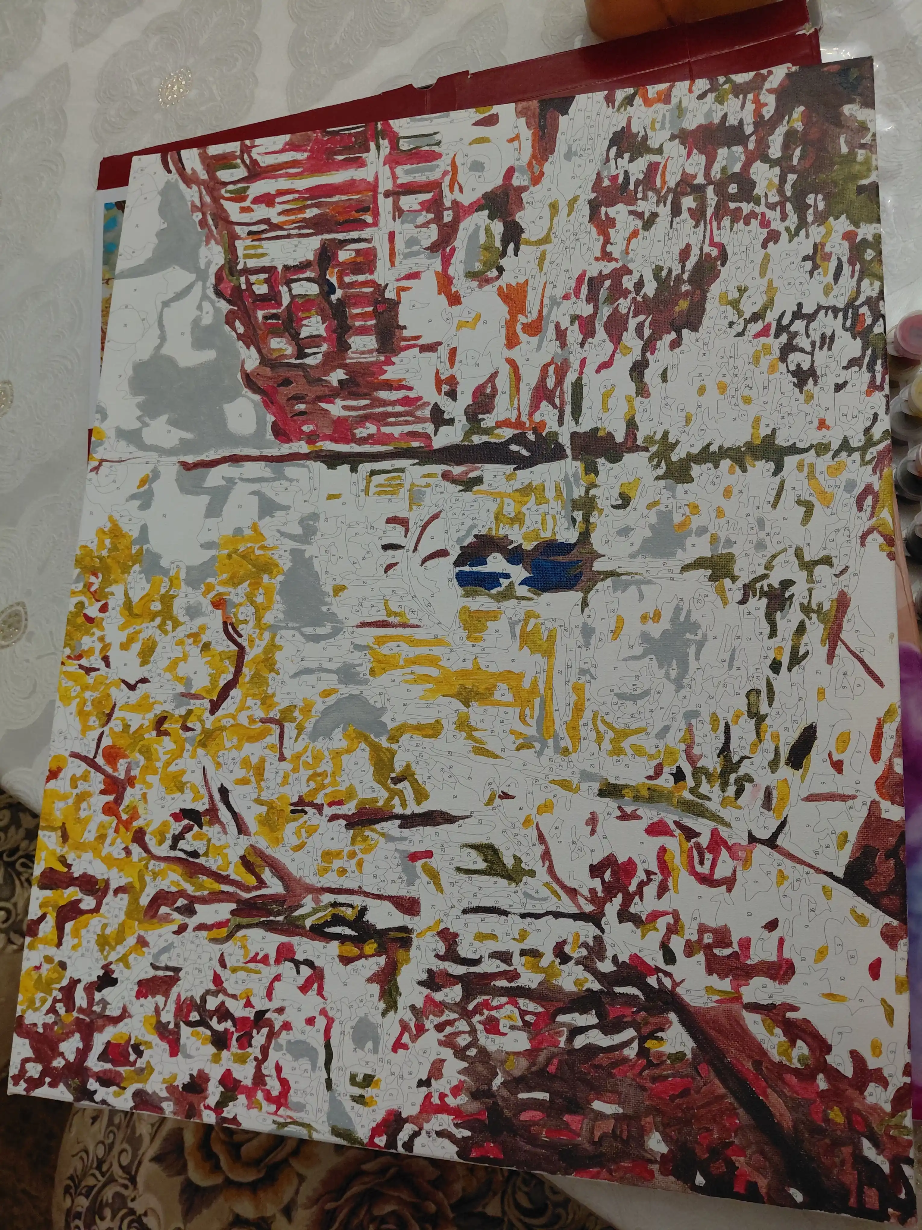 40x50 sm o‘lchamdagi matodagi raqamlar bo‘yicha rasm chizish va ijod uchun to‘plam