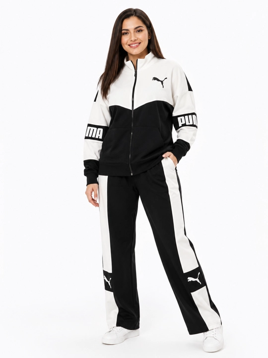 Ayollar sport kostyumi Puma, ikki qismli, zamokli, trikotaj sport kostyumi, 44–50 o'lcham - 