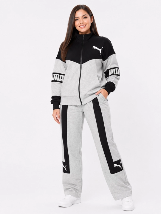 Ayollar sport kostyumi Puma, ikki qismli, zamokli, trikotaj sport kostyumi, 44–50 o'lcham - 