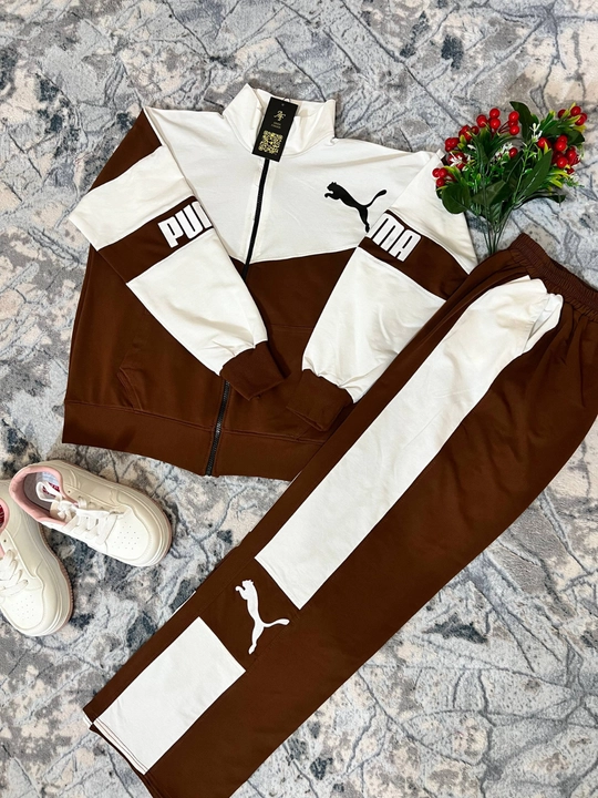 Ayollar sport kostyumi Puma, ikki qismli, zamokli, trikotaj sport kostyumi, 44–50 o'lcham
