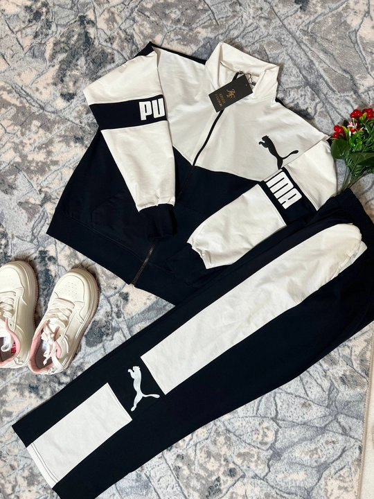Ayollar sport kostyumi Puma, ikki qismli, zamokli, trikotaj sport kostyumi, 44–50 o'lcham