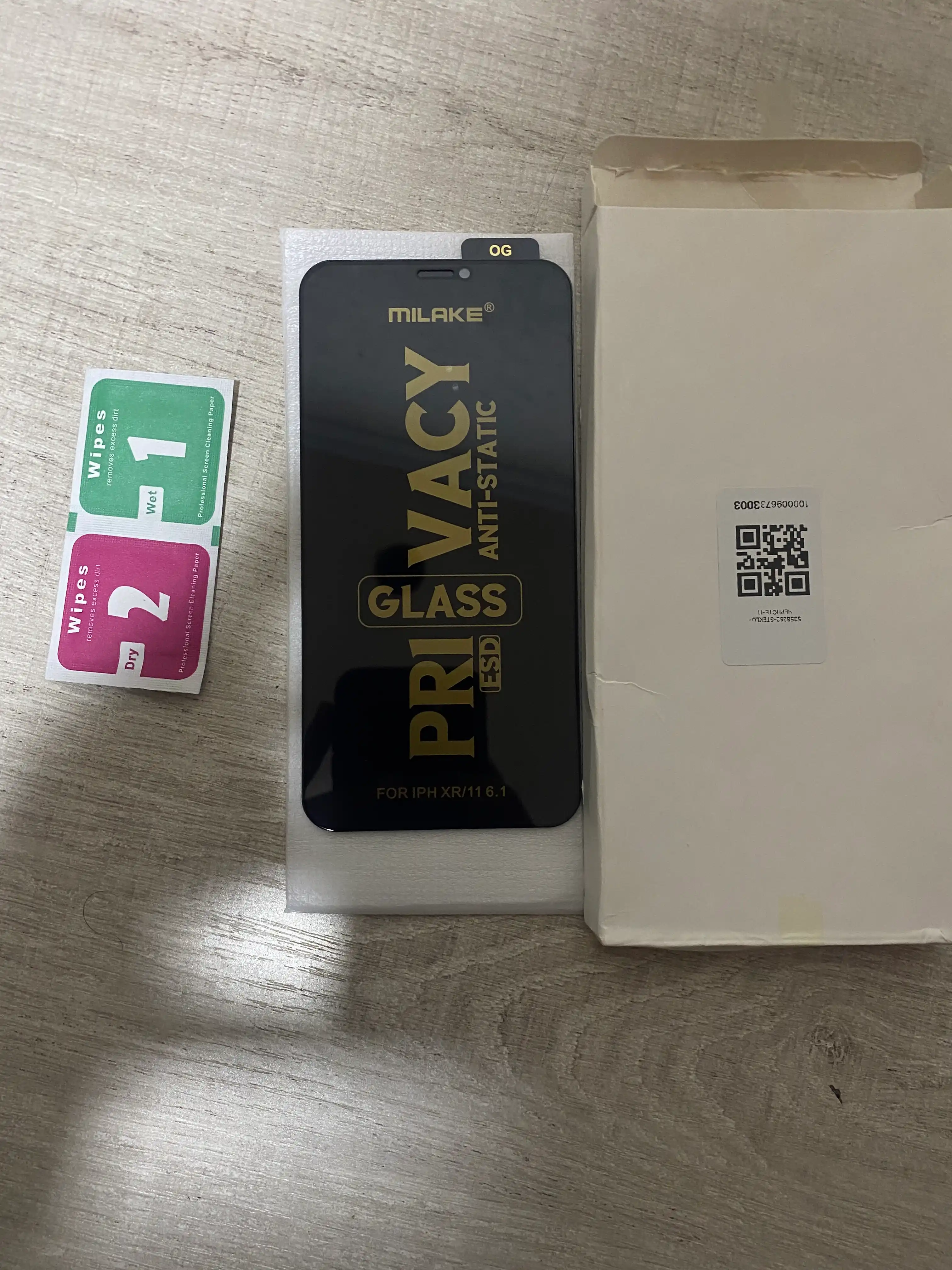 IPhone XR - 18 Pro Max uchun shaffof josuslikka qarshi himoya oynasi