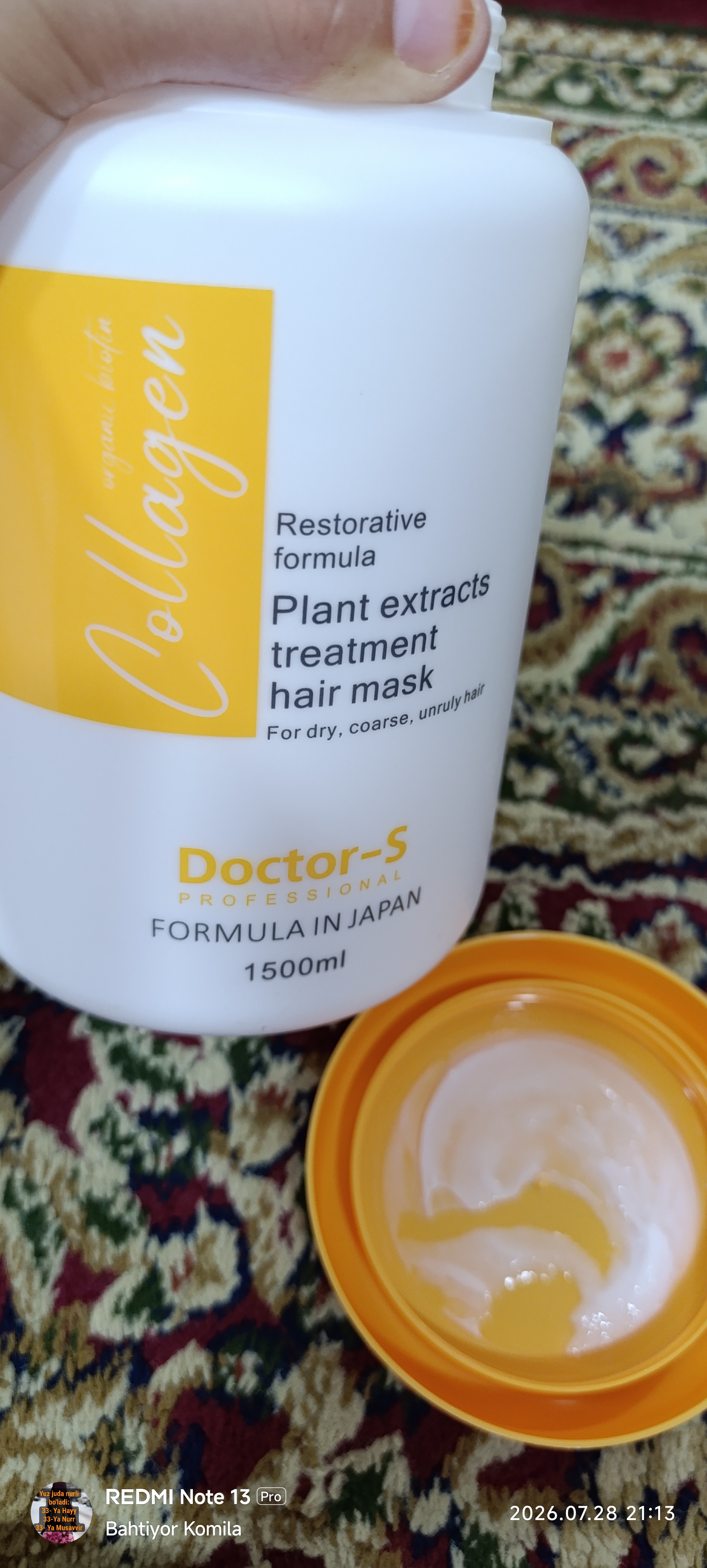 Soch uchun Collagen balzam Yaponiya formulasi 1500ML