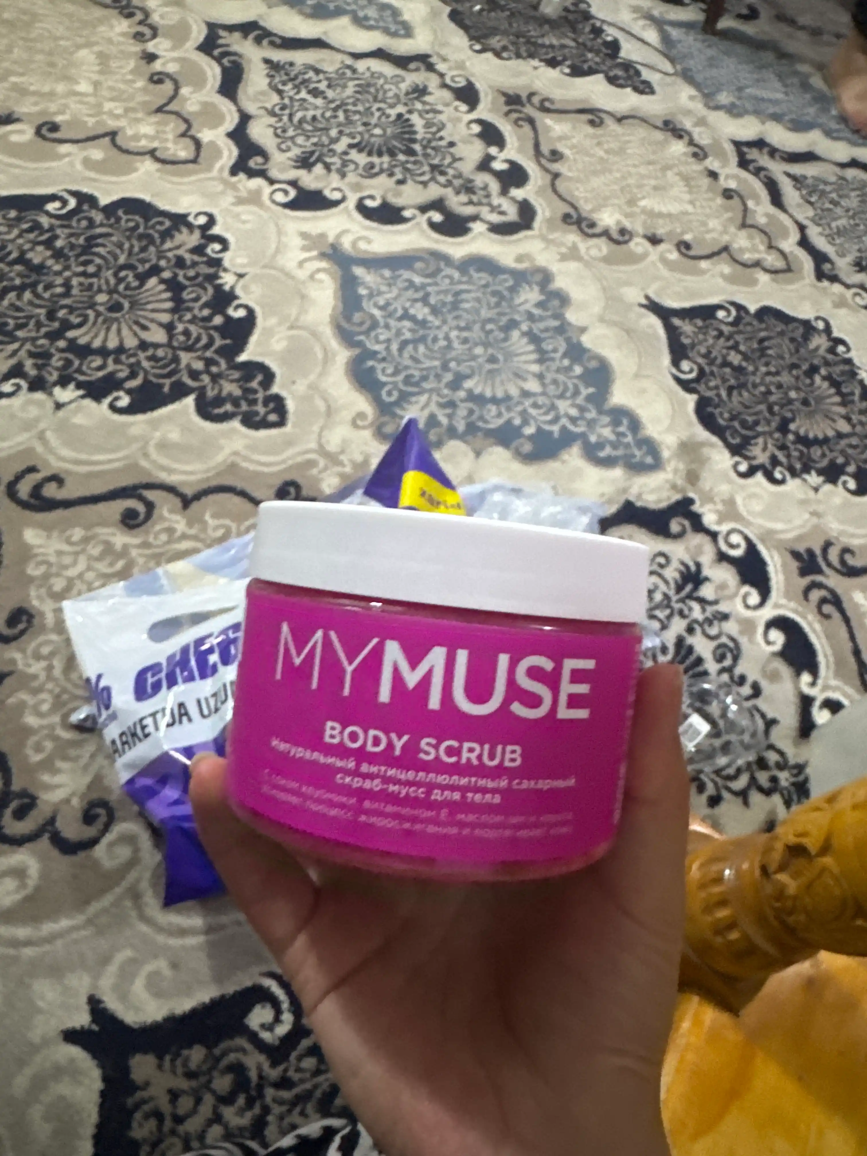 Tabiiy skrab muss "My Muse", tana uchun, shakar, selülitga qarshi, 300 ml