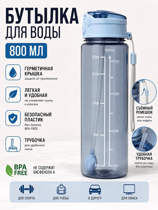 Бутылка для воды, бутылка для фитнеса, спортивная бутылка