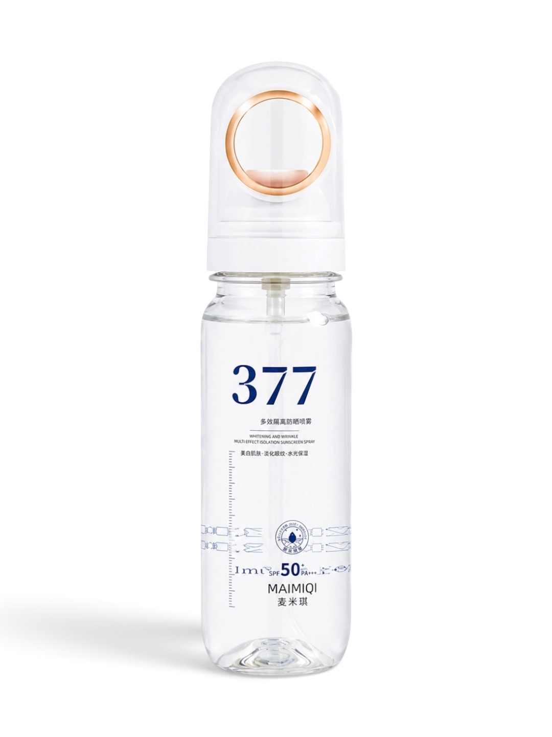 Quyoshdan himoya qiluvchi yuz spreyi MAIMIQI 377, oqartiruvchi SPF 50+ PA+++suvga chidamli