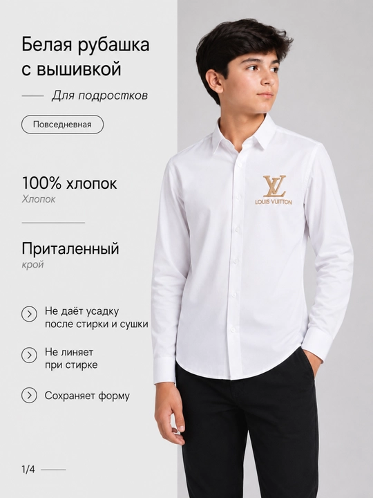 Рубашка для мальчика белая