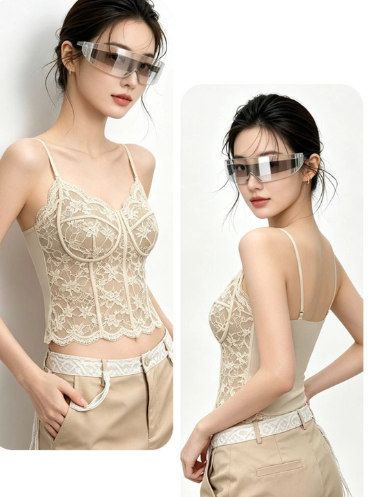 Nafis to'rli korset-top byuste, shaklli chashka va ingichka breteleli. Premium sifat
