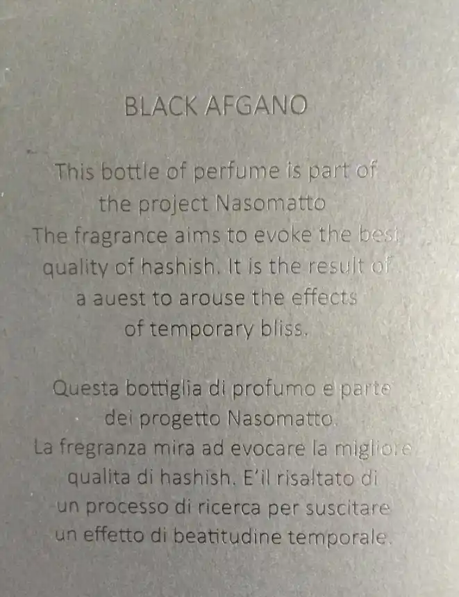 Nassomatto Black Afgano духи для мужчин, 30 мл