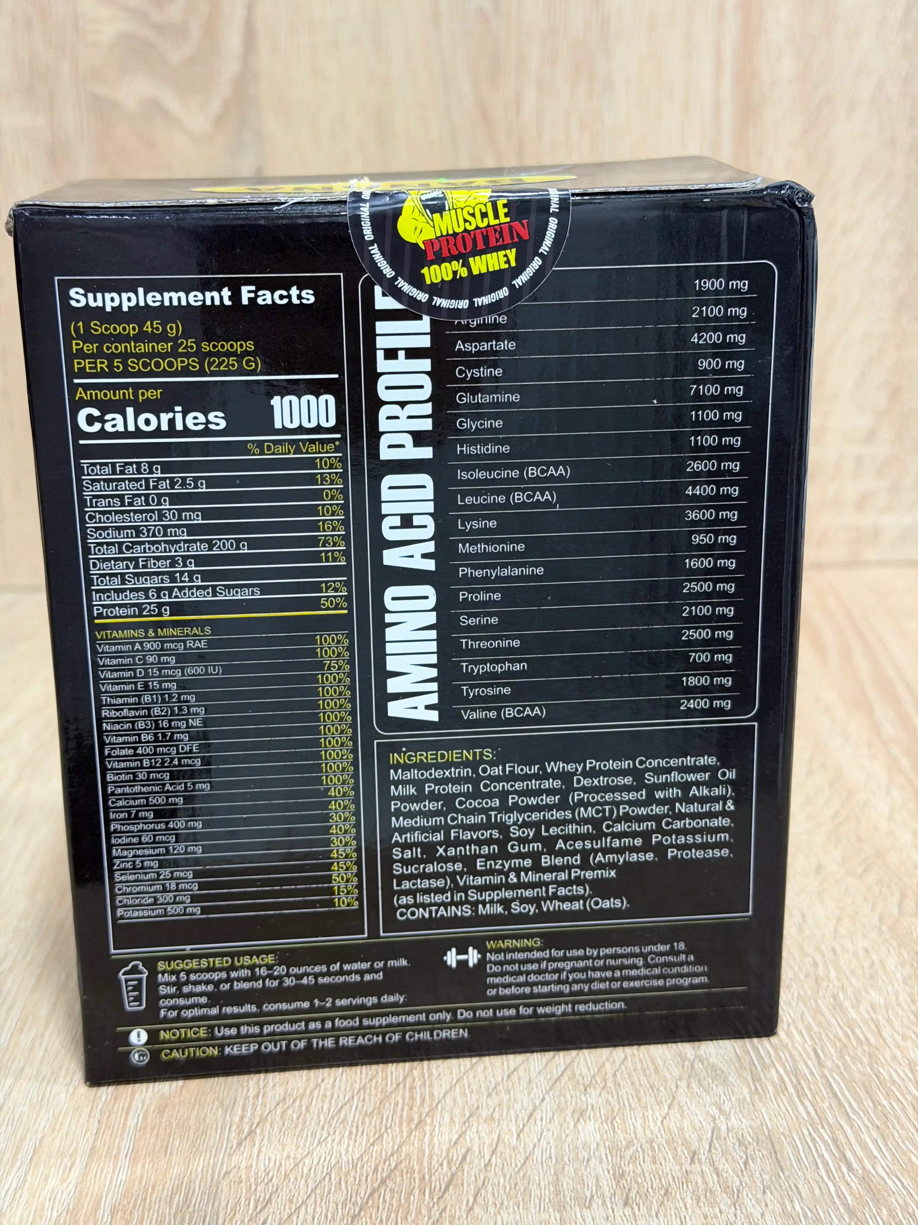 Mushak massasini oshirish uchun MUSCLE GAINER geyneri, 1-3-7 kg
