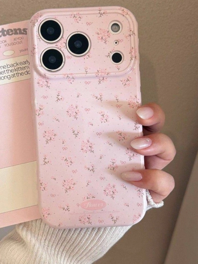 Pозовый Чехол, iPhone 14, 15, 16, 17 Pro Max, чехол для девушек - 