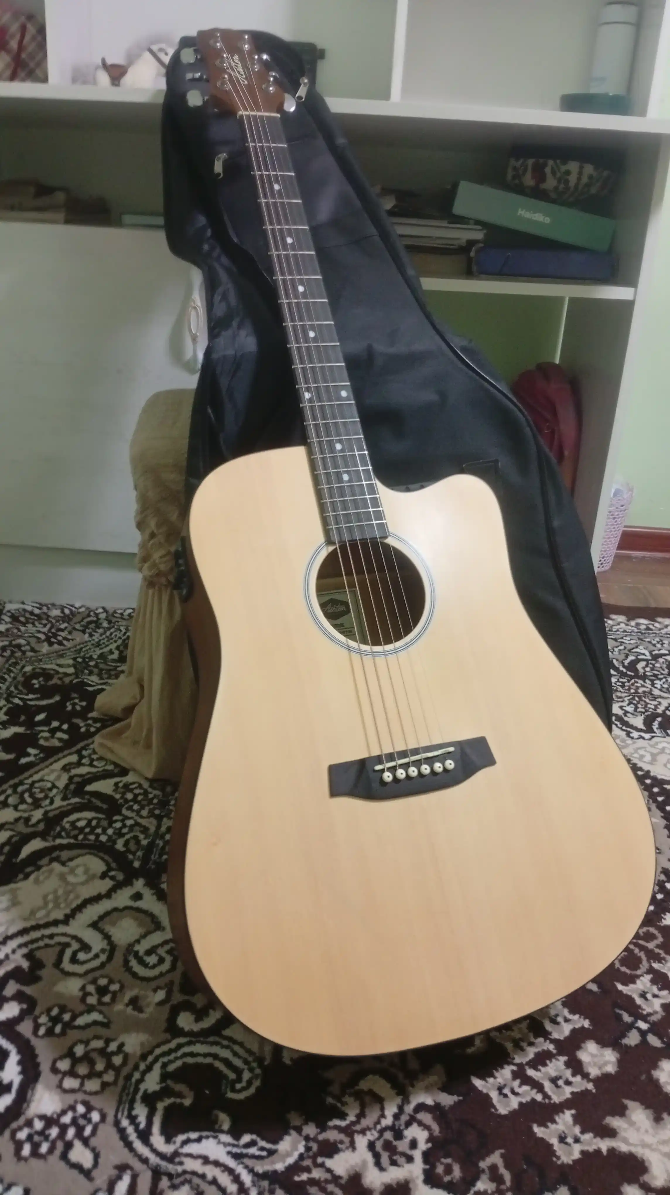 Ashton D20CEQ Elektro-Akustik Gitara NTM, TSB va BK