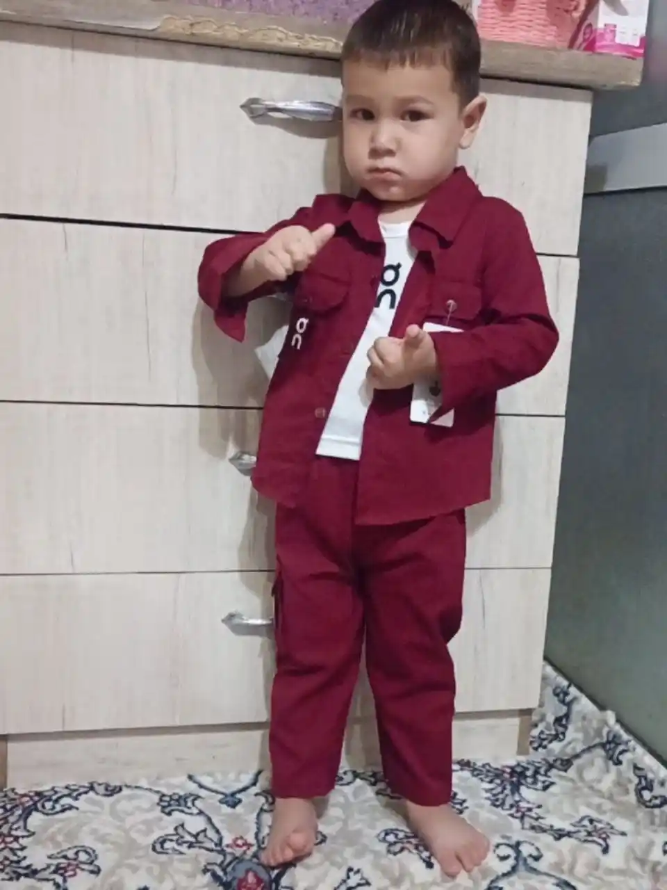 Bolalar yozgi kostyumi o‘g‘il bolalar uchun to‘plam, yozgi, 2-3 yosh