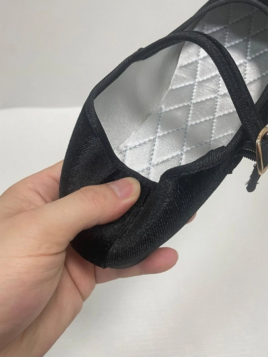 Балетки из высококачественного бархата, чёрный, голубой, 36-40