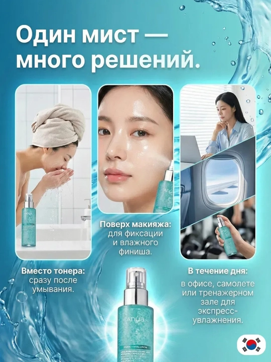 Капсулированный мист Anua с PDRN, гиалуроновой кислотой и медью