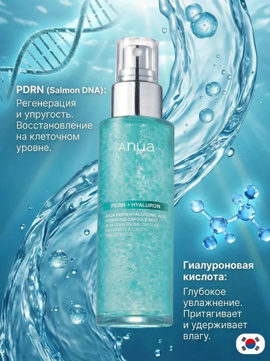 Капсулированный мист Anua с PDRN, гиалуроновой кислотой и медью